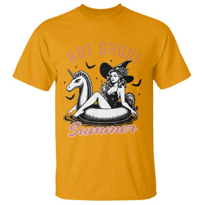 Hot Ghoul Summer T Shirt Retro Pin Up Witch Summerween Summer Beach Halloween Vibes TS02 Gold Print Your Wear