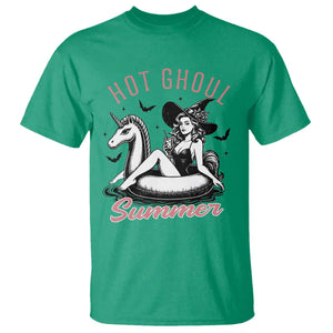 Hot Ghoul Summer T Shirt Retro Pin Up Witch Summerween Summer Beach Halloween Vibes TS02 Irish Green Print Your Wear