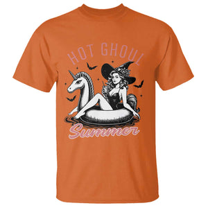 Hot Ghoul Summer T Shirt Retro Pin Up Witch Summerween Summer Beach Halloween Vibes TS02 Orange Print Your Wear