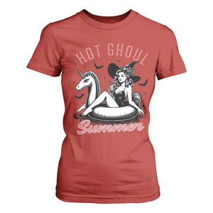 Hot Ghoul Summer T Shirt For Women Retro Pin Up Witch Summerween Summer Beach Halloween Vibes TS02 Red Print Your Wear