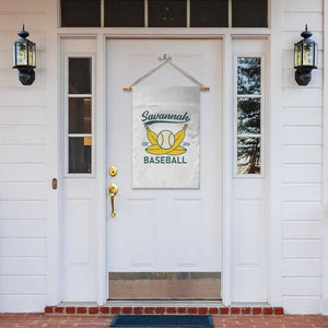 Retro Savannah Baseball Est. 2016 Garden Flag Funny Banana and Ball Vintage Sports TS02 Print Your Wear