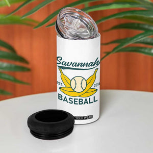 Retro Savannah Baseball Est. 2016 4 in 1 Can Cooler Tumbler Funny Banana and Ball Vintage Sports TS02 Print Your Wear