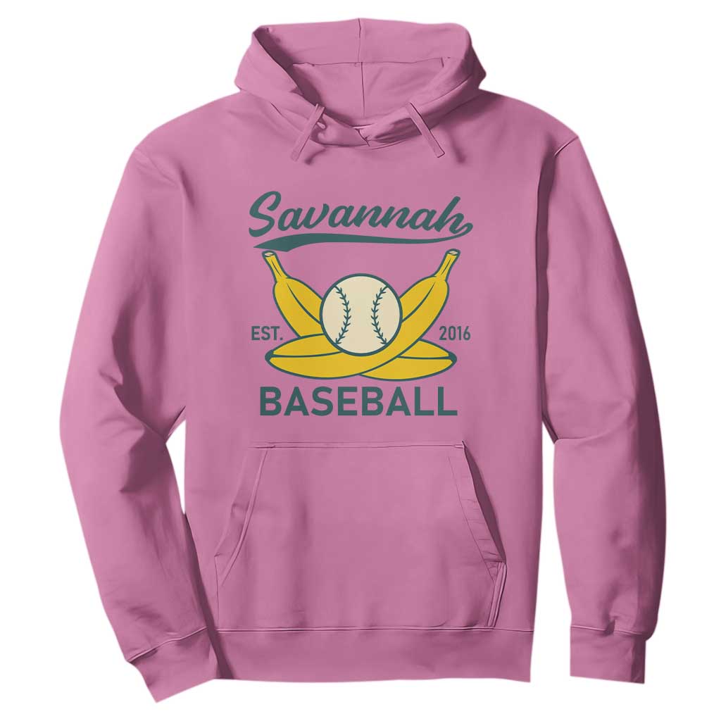 Retro Savannah Baseball Est. 2016 Hoodie Funny Banana and Ball Vintage Sports TS02 Azalea Print Your Wear