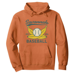 Retro Savannah Baseball Est. 2016 Hoodie Funny Banana and Ball Vintage Sports TS02 Orange Print Your Wear