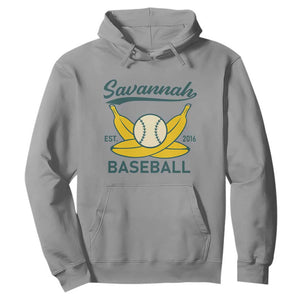 Retro Savannah Baseball Est. 2016 Hoodie Funny Banana and Ball Vintage Sports TS02 Sport Gray Print Your Wear