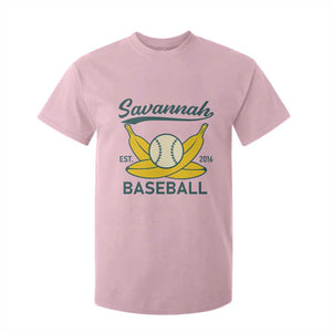 Retro Savannah Baseball Est. 2016 T Shirt For Kid Funny Banana and Ball Vintage Sports TS02 Light Pink Print Your Wear