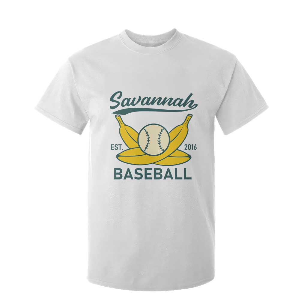 Retro Savannah Baseball Est. 2016 T Shirt For Kid Funny Banana and Ball Vintage Sports TS02 White Print Your Wear