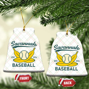 Retro Savannah Baseball Est. 2016 Ceramic Ornament Funny Banana and Ball Vintage Sports TS02 Print Your Wear