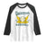 Retro Savannah Baseball Est. 2016 Raglan Shirt Funny Banana and Ball Vintage Sports TS02 White Black Print Your Wear