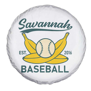 Retro Savannah Baseball Est. 2016 Spare Tire Cover Funny Banana and Ball Vintage Sports TS02 Print Your Wear