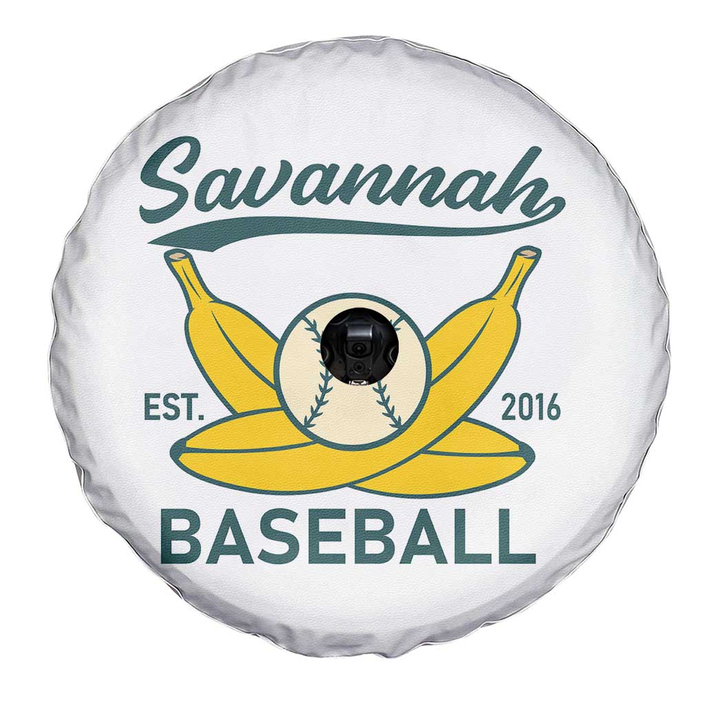 Retro Savannah Baseball Est. 2016 Spare Tire Cover Funny Banana and Ball Vintage Sports TS02 Print Your Wear