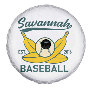 Retro Savannah Baseball Est. 2016 Spare Tire Cover Funny Banana and Ball Vintage Sports TS02 Print Your Wear