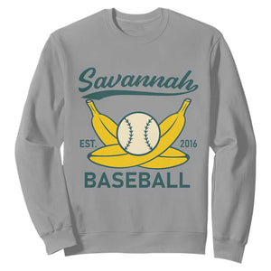 Retro Savannah Baseball Est. 2016 Sweatshirt Funny Banana and Ball Vintage Sports TS02 Sport Gray Print Your Wear
