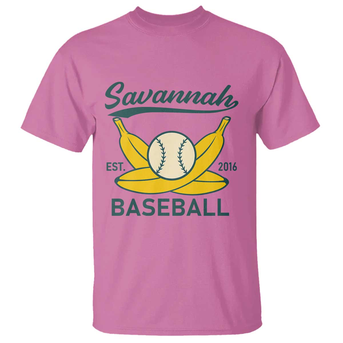Retro Savannah Baseball Est. 2016 T Shirt Funny Banana and Ball Vintage Sports TS02 Azalea Print Your Wear