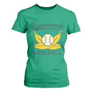 Retro Savannah Baseball Est. 2016 T Shirt For Women Funny Banana and Ball Vintage Sports TS02 Irish Green Print Your Wear