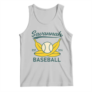 Retro Savannah Baseball Est. 2016 Tank Top Funny Banana and Ball Vintage Sports TS02 Ash Print Your Wear
