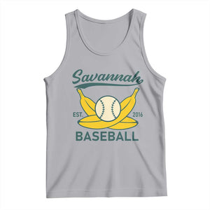 Retro Savannah Baseball Est. 2016 Tank Top Funny Banana and Ball Vintage Sports TS02 Athletic Heather Print Your Wear
