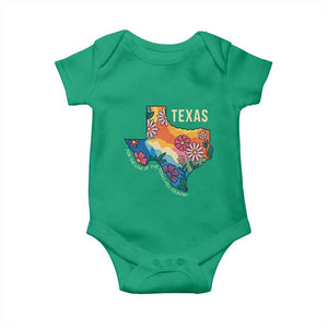Texas Floral Boho Baby Onesie For the Love of the Texas Hill Country Southern Pride TS02 Irish Green Print Your Wear