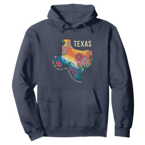 Texas Floral Boho Hoodie For the Love of the Texas Hill Country Southern Pride TS02 Navy Print Your Wear