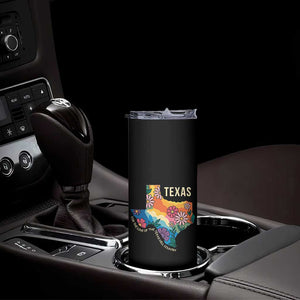 Texas Floral Boho Skinny Tumbler For the Love of the Texas Hill Country Southern Pride TS02 Print Your Wear