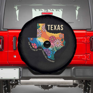 Texas Floral Boho Spare Tire Cover For the Love of the Texas Hill Country Southern Pride TS02 Black Print Your Wear