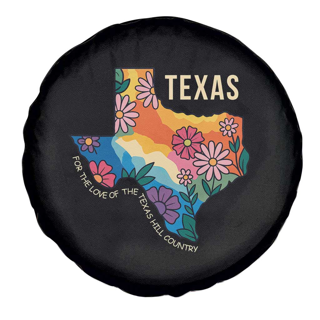 Texas Floral Boho Spare Tire Cover For the Love of the Texas Hill Country Southern Pride TS02 Print Your Wear