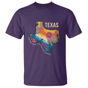 Texas Floral Boho T Shirt For the Love of the Texas Hill Country Southern Pride TS02 Purple Print Your Wear