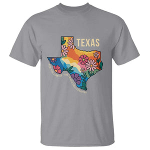 Texas Floral Boho T Shirt For the Love of the Texas Hill Country Southern Pride TS02 Sport Gray Print Your Wear