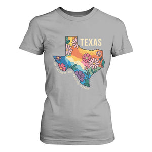 Texas Floral Boho T Shirt For Women For the Love of the Texas Hill Country Southern Pride TS02 Sport Gray Print Your Wear