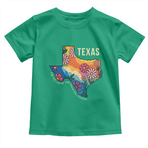 Texas Floral Boho Toddler T Shirt For the Love of the Texas Hill Country Southern Pride TS02 Irish Green Print Your Wear