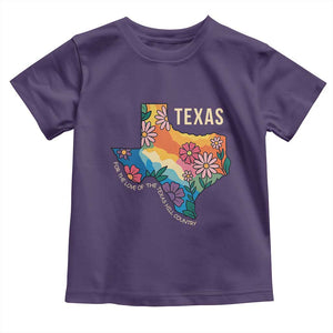Texas Floral Boho Toddler T Shirt For the Love of the Texas Hill Country Southern Pride TS02 Purple Print Your Wear