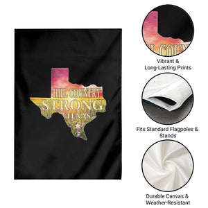 Hill Country Strong Texas Garden Flag Sunset Bluebonnet Resilience TS02 Print Your Wear