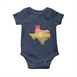 Hill Country Strong Texas Baby Onesie Sunset Bluebonnet Resilience TS02 Navy Print Your Wear