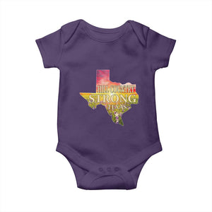 Hill Country Strong Texas Baby Onesie Sunset Bluebonnet Resilience TS02 Purple Print Your Wear