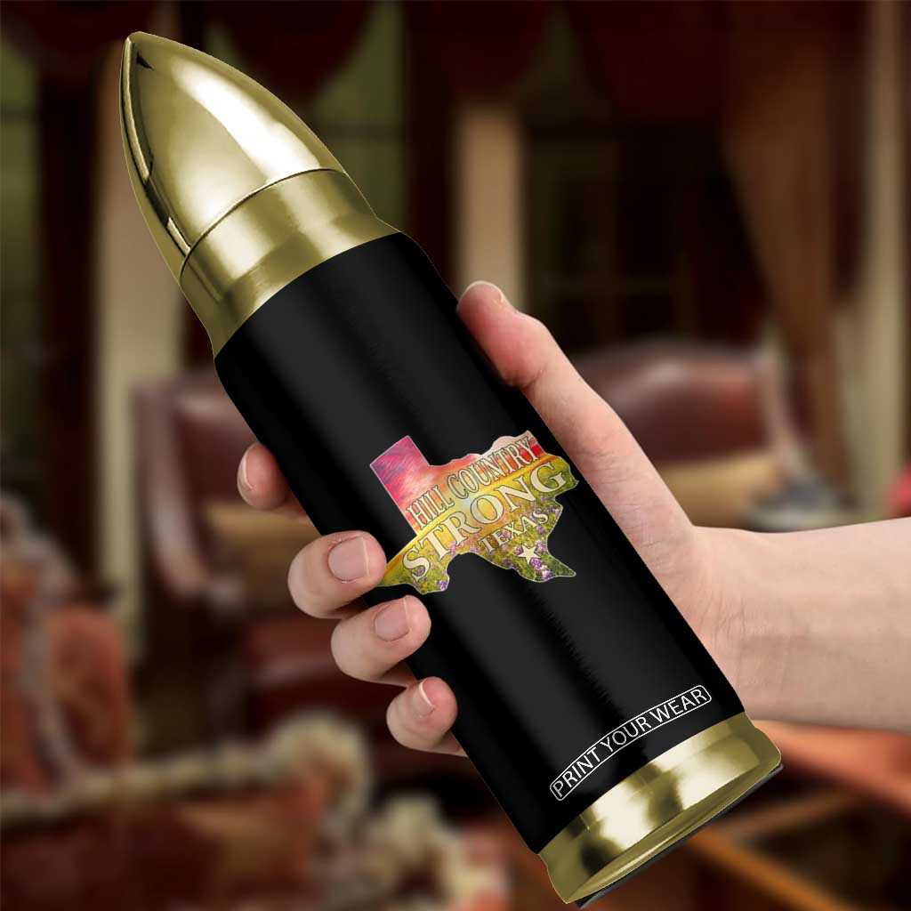 Hill Country Strong Texas Bullet Tumbler Sunset Bluebonnet Resilience TS02 Print Your Wear