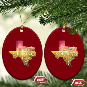 Hill Country Strong Texas Ceramic Ornament Sunset Bluebonnet Resilience TS02 Print Your Wear