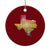 Hill Country Strong Texas Ceramic Ornament Sunset Bluebonnet Resilience TS02 1pc Red Print Your Wear