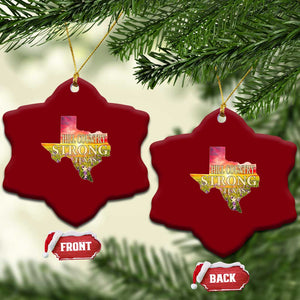 Hill Country Strong Texas Ceramic Ornament Sunset Bluebonnet Resilience TS02 Print Your Wear