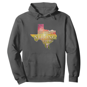 Hill Country Strong Texas Hoodie Sunset Bluebonnet Resilience TS02 Dark Heather Print Your Wear