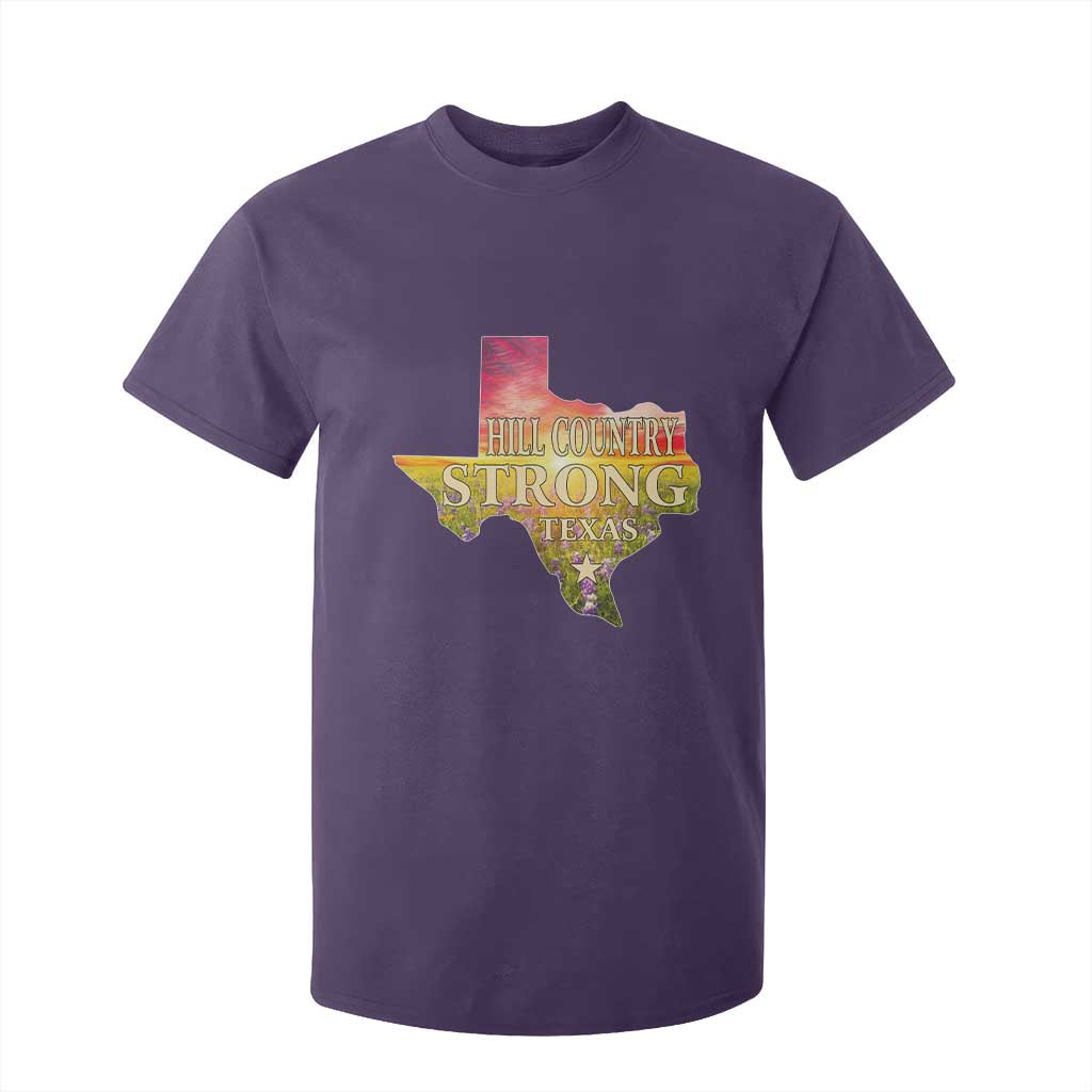 Hill Country Strong Texas T Shirt For Kid Sunset Bluebonnet Resilience TS02 Purple Print Your Wear