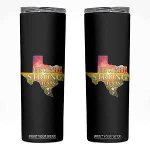 Hill Country Strong Texas Skinny Tumbler Sunset Bluebonnet Resilience TS02 Black Print Your Wear