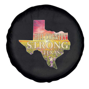 Hill Country Strong Texas Spare Tire Cover Sunset Bluebonnet Resilience TS02 Print Your Wear