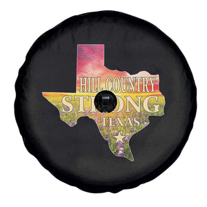 Hill Country Strong Texas Spare Tire Cover Sunset Bluebonnet Resilience TS02 Print Your Wear