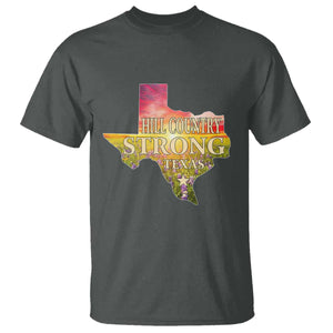Hill Country Strong Texas T Shirt Sunset Bluebonnet Resilience TS02 Dark Heather Print Your Wear