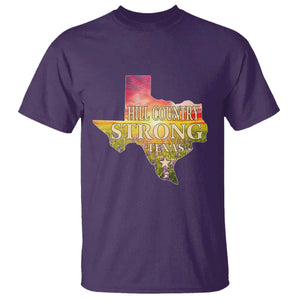 Hill Country Strong Texas T Shirt Sunset Bluebonnet Resilience TS02 Purple Print Your Wear