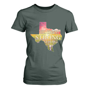 Hill Country Strong Texas T Shirt For Women Sunset Bluebonnet Resilience TS02 Dark Forest Green Print Your Wear