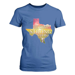 Hill Country Strong Texas T Shirt For Women Sunset Bluebonnet Resilience TS02 Royal Blue Print Your Wear