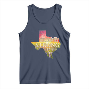 Hill Country Strong Texas Tank Top Sunset Bluebonnet Resilience TS02 Navy Print Your Wear