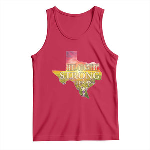 Hill Country Strong Texas Tank Top Sunset Bluebonnet Resilience TS02 Red Print Your Wear