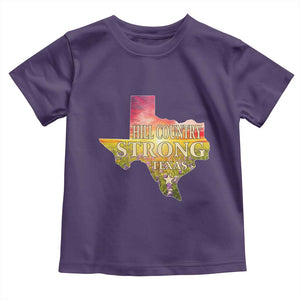 Hill Country Strong Texas Toddler T Shirt Sunset Bluebonnet Resilience TS02 Purple Print Your Wear